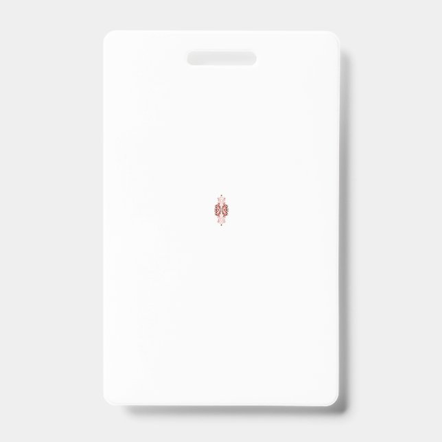 Crachá Um gráfico vermelho vibrante apresenta um floral c (Front)