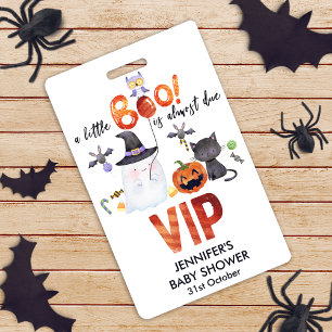 Crachá Um Laço de Halloween 'Um Pouco Boo' Chaveirinho de
