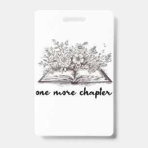 Crachá Um Livro Mais Um Capítulo Com Flores