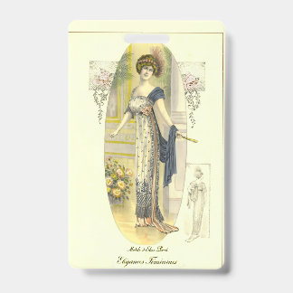 Crachá Um marcador personalizado elegante de prato de mod