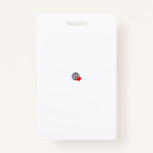 Crachá Um símbolo vermelho do coração criado com linhas s