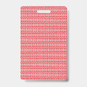 Crachá Um vibrante design abstrato vermelho e laranja com