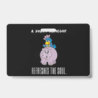 Crachá Uma Doce Amizade Revitaliza A Alma Hipopótamo Roxo