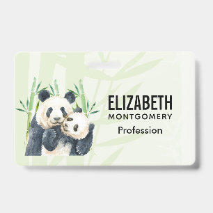 Crachá Ursos de Panda Bonitos Aquecendo