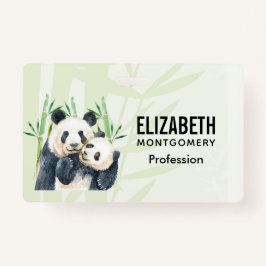 Crachá Ursos de Panda Bonitos Aquecendo