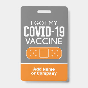 Crachá Vacinado Eu Recebi Minha Vacina Contra a Covid-19