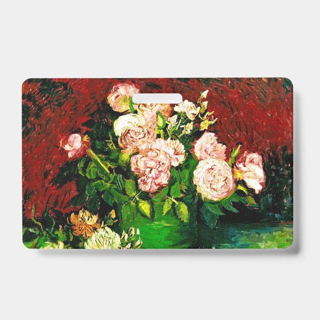 Crachá Van Gogh Peonies e Rosas (Frente)