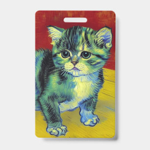 Crachá Van Gogh Tabby Cat