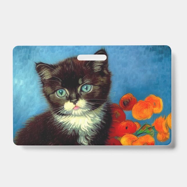 Crachá Van Gogh Tuxedo Cat (Frente)
