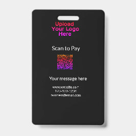 Crachá varredura mínima simples para pagar Adicionar logo