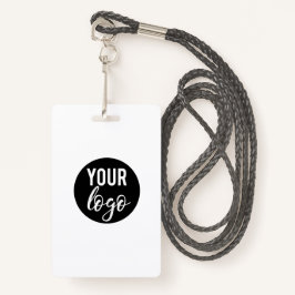 Crachá Vazio Branco FAZER Modelo Seu logotipo aqui Funcio