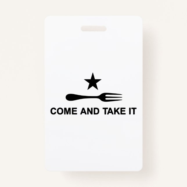 Crachá Venha e pegue (Verso)