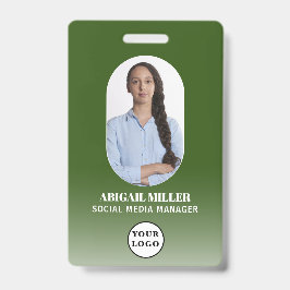 Crachá Verde de Arca de Gradação de Fotografias Pe