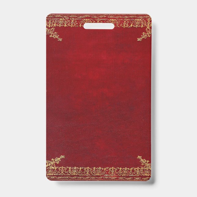 Crachá Vermelho Caído e Dourado Dourado (Frente)