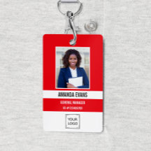 VERMELHO | Logotipo do Funcionário ou Código QR de