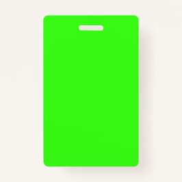 Crachá Vertical Neon Green Badge – Customizable