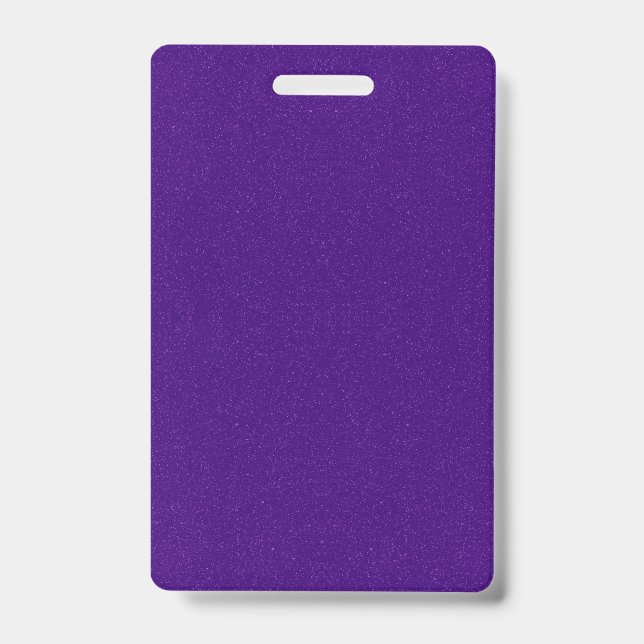 Crachá Vertical Roxo Brilho Total – Personalizável (Frente)
