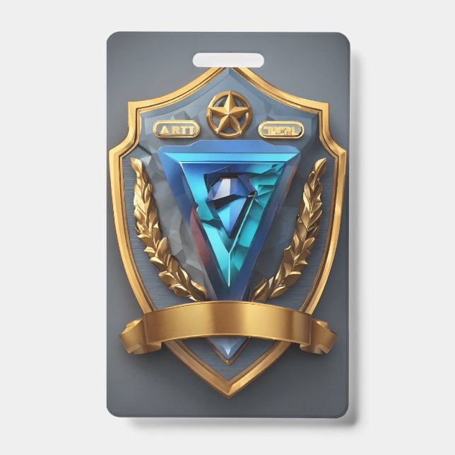 Crachá Vertical | Titular de Cartão de Identificação Pers (Frente)