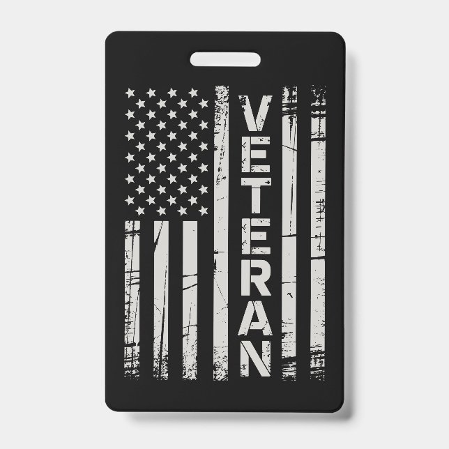 Crachá Veteran Patriotic U.S Army American Flag America (Frente)