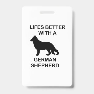 Crachá vida melhor com um german shepherd