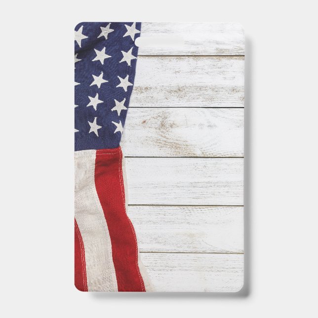 Crachá Vintage American Flag (Frente)