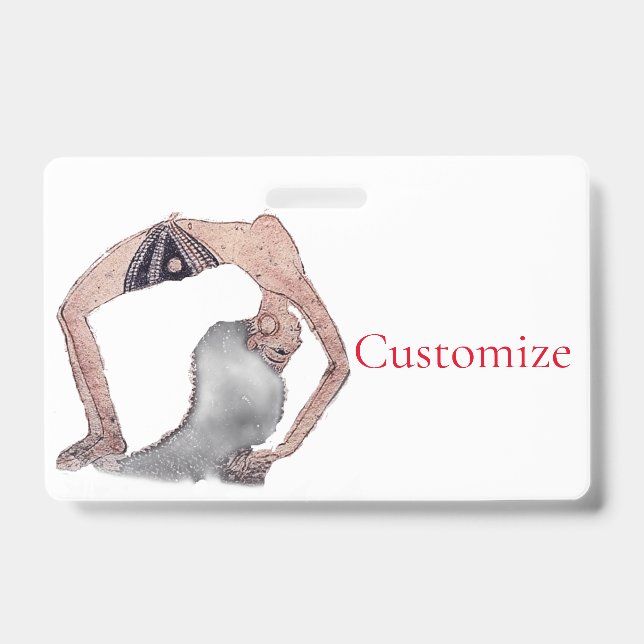 Crachá Vintage Backbend Yoga Pose Thunder_Cove (Frente)