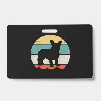 Crachá Vintage Retro Bulldog Gift Para Cão Pai Mãe