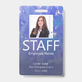 Crachá Violeta de Evento de Código de Barras de Fu