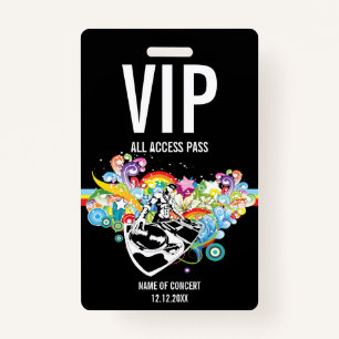 Crachá VIP All Access Concert Pass