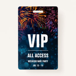 Crachá VIP All Access Event Pass | Fogos de artifício Fin