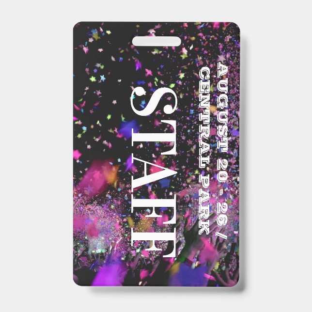 Crachá VIP All Access Funcionarios Employee Concert Party (Frente)