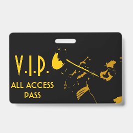 Crachá VIP All Access Pass for Musical Event