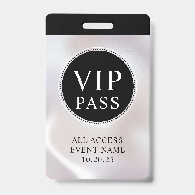 Crachá VIP de Acesso Total a Eventos Pérola Irides (Frente)