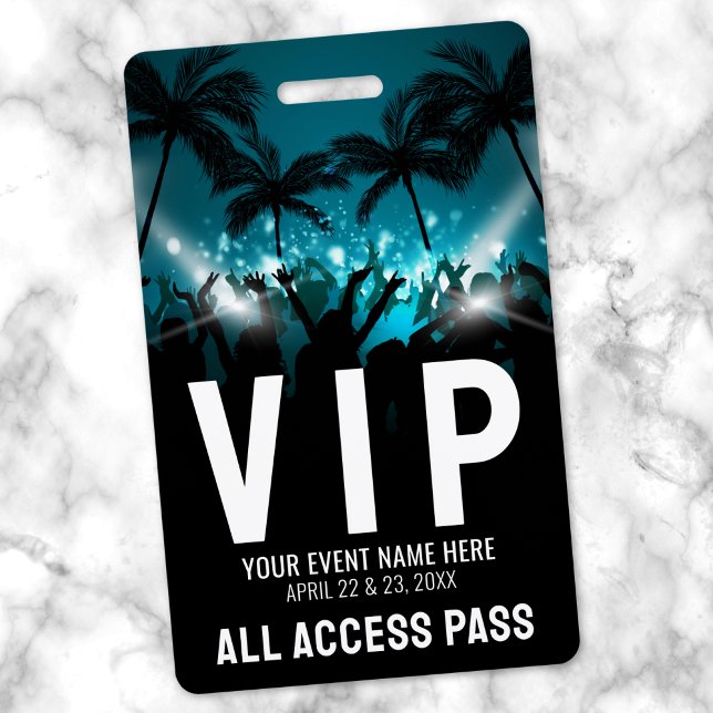 Crachá VIP de Evento de Passagem de Acesso (All Access Pass Event VIP Badge)