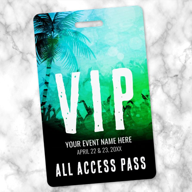 Crachá VIP de Evento de Passagem de Acesso (All Access Pass Event VIP Badge)