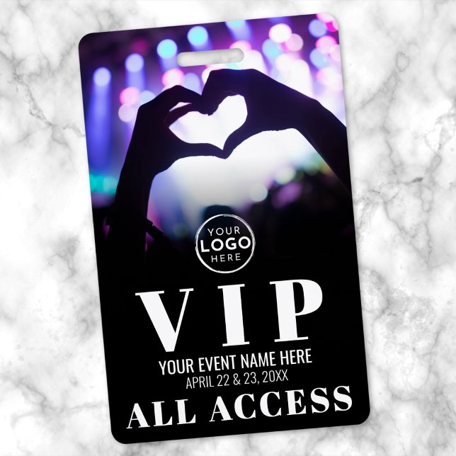Crachá VIP do Evento Logo All Access (Logo All Access Event VIP Badge)