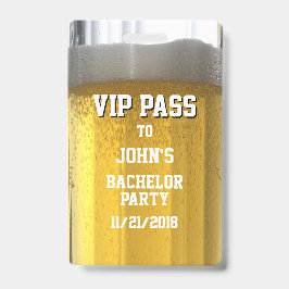 Crachá VIP Festa de Despedida de Solteiro Caneca d