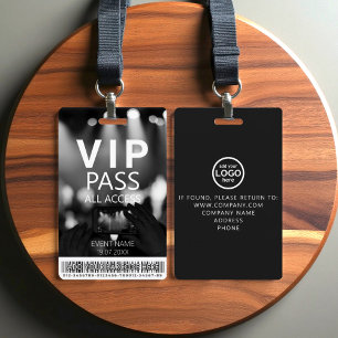 Crachá VIP Personalizado - Código de Barras de Acesso Pre