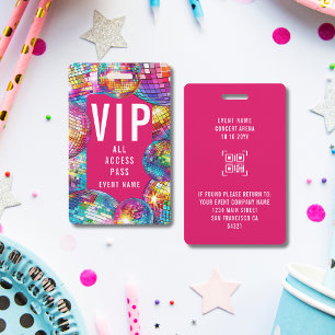 Crachá VIP Personalizado Todos os Acessos Passam Linha de