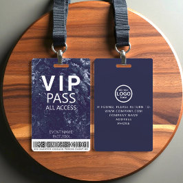 Crachá VIP personalizado Todos os eventos de acesso Códig