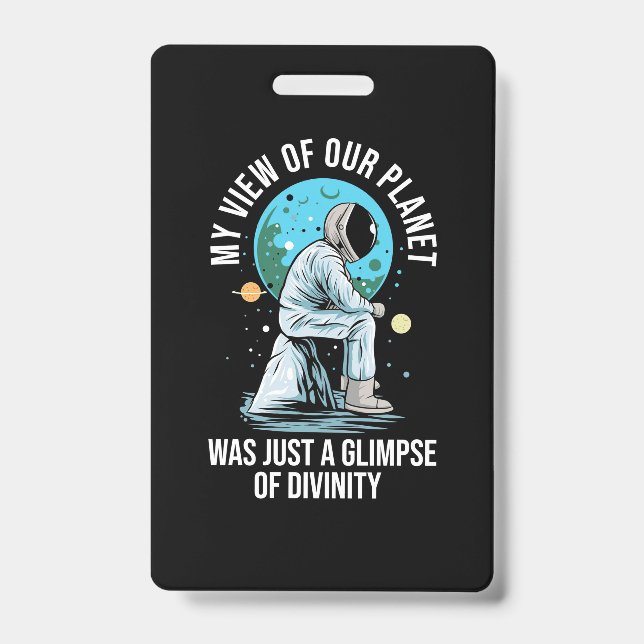 Crachá Visão Astronauta Do Nosso Planeta (Frente)