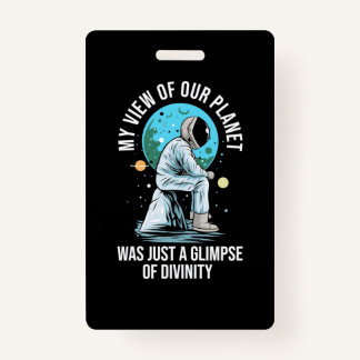 Crachá Visão Astronauta Do Nosso Planeta