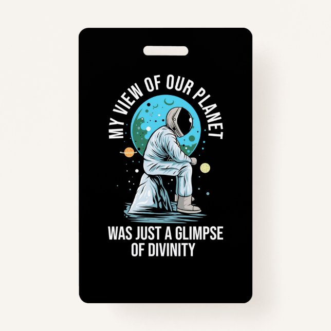 Crachá Visão Astronauta Do Nosso Planeta (Frente)