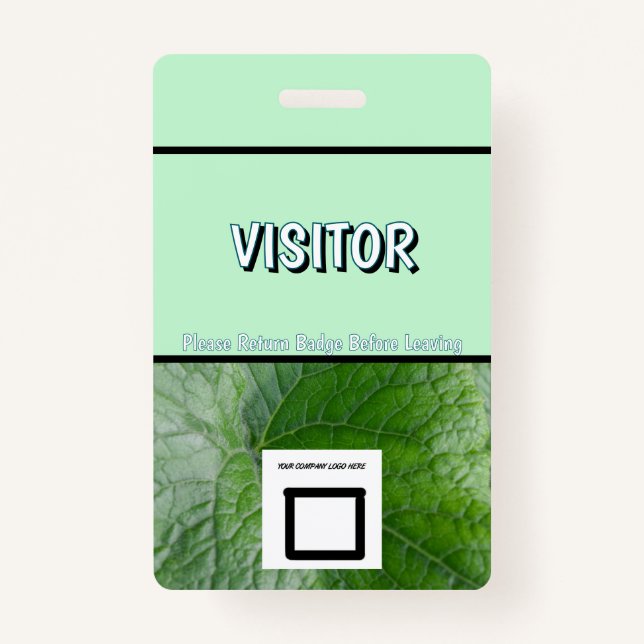 Crachá Visitante de Imagem de Nome Personalizado de Detal (Frente)
