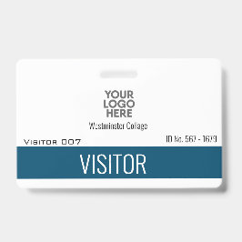 Crachá Visitantes Personalizados Logotipo Nome da Empresa
