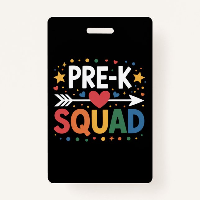 Crachá Voltar à escola Primeiro dia da pré-escola (Frente)