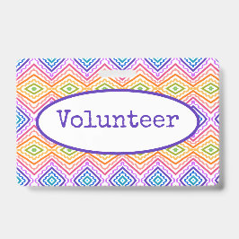 Crachá Voluntário Colorido
