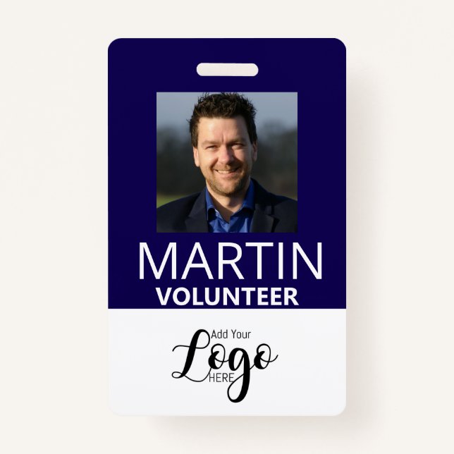 Crachá Volunteer Badge | Custom Name Tag (Frente)