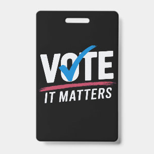 Crachá Voto Eleição 2024 Eleitor Democrata Política