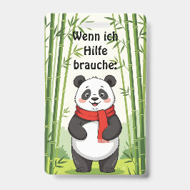 Crachá "Wenn ich Hilfe brauche:" Ausweis
